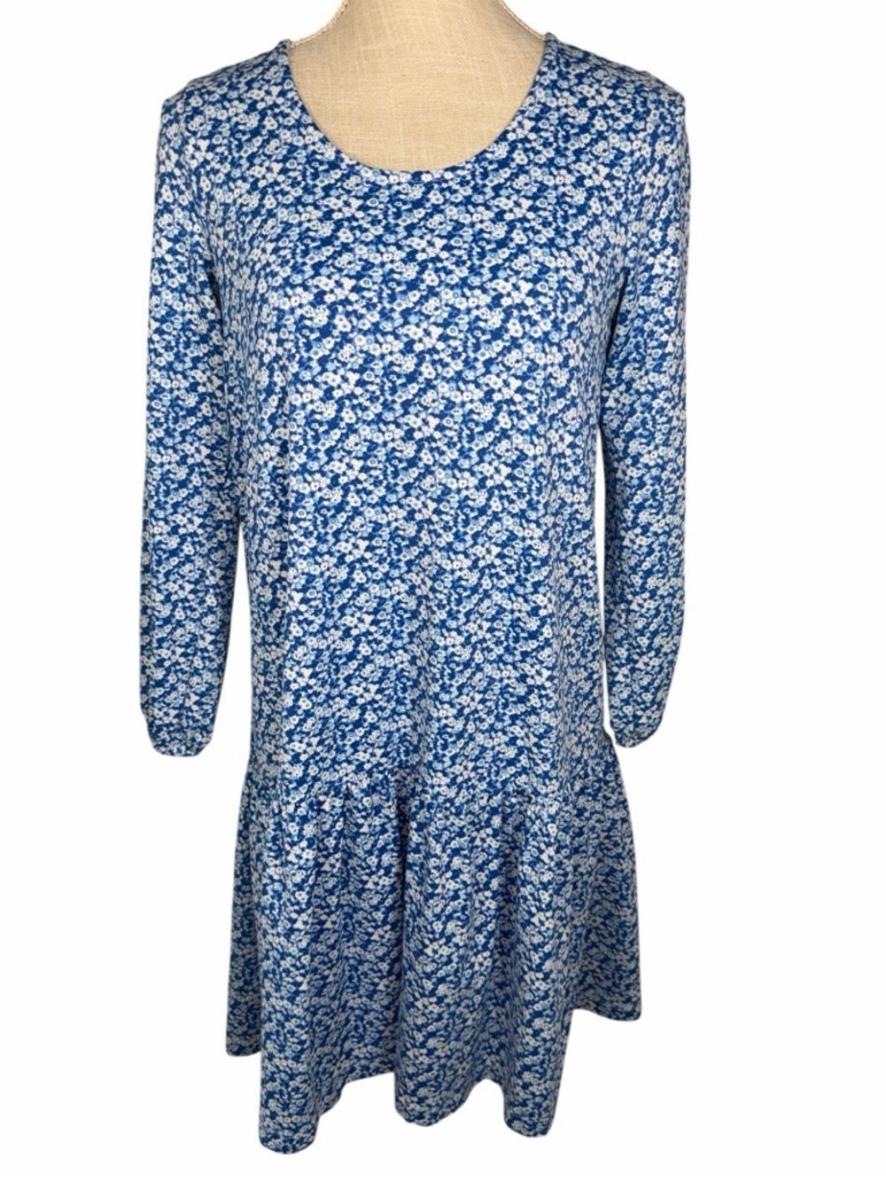 Sailor Sailor Blue Floral Valerie 3/4 Sleeve Comfy Casual Dress